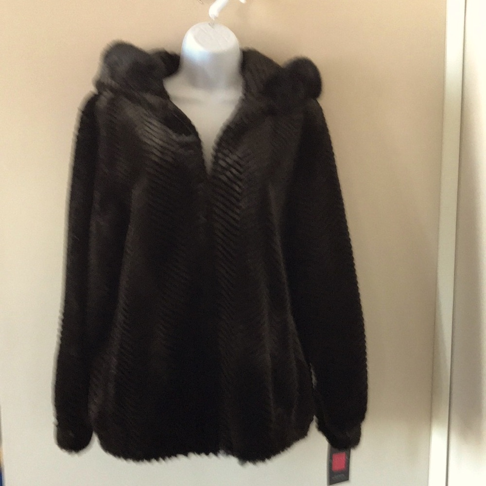 Women’s fake fur jacket originally $240 NWT